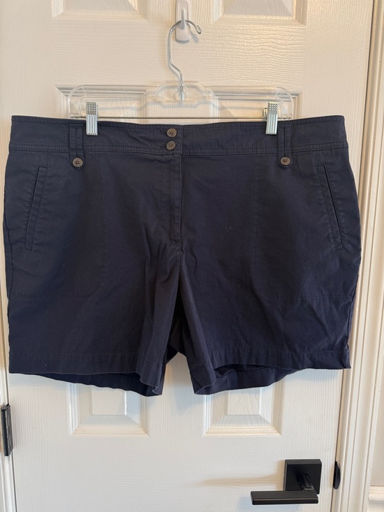 Talbots Pants - Talbots Navy Cotton Shorts 5.5” Inseam Sz 20WP